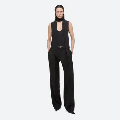 Helmut Lang Sleeveless Scarf Top In Black