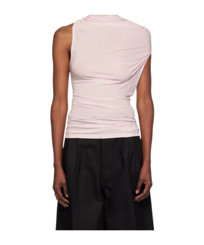 Helmut Lang Sleeveless Shirt In Dusty Pink - Sbj