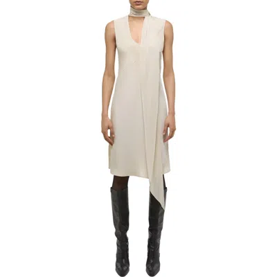 Helmut Lang Sleeveless Silk Slipdress With Scarf