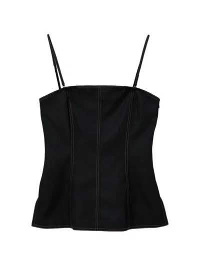 Helmut Lang Sleeveless Top In Blue