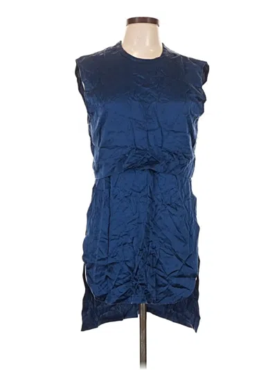 Pre-owned Helmut Lang Sleeveless Top Blue Crew Neck Tops