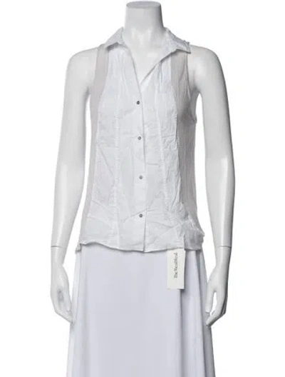 Pre-owned Helmut Lang Sleeveless Top In White