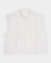 Helmut Lang Sleeveless Tuxedo Bib In White