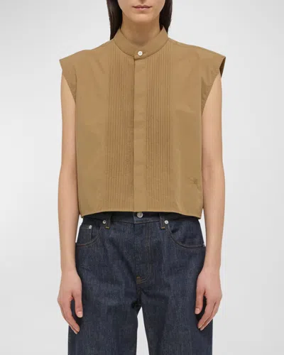 Helmut Lang Sleeveless Tuxedo Bib In White
