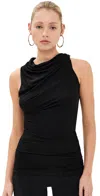 Helmut Lang Sleeveless Wind Top Black In Black