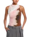 Helmut Lang Sleeveless Wind Top In Multi