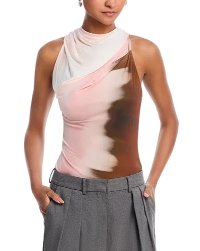 Helmut Lang Sleeveless Wind Top In Multi