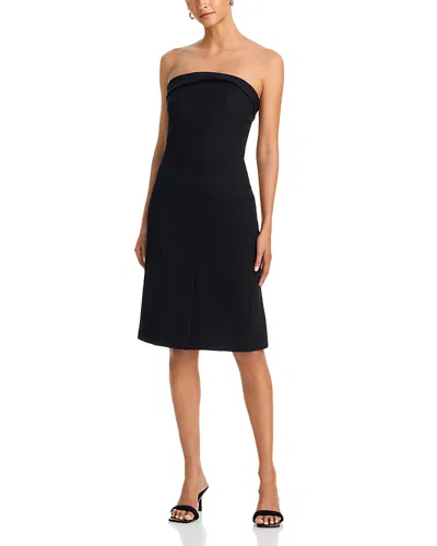 Helmut Lang Sleeveless Wool Blazer Dress In Black