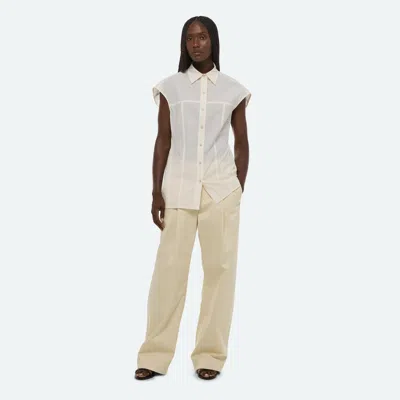 Helmut Lang Sleeveless Work Shirt In White