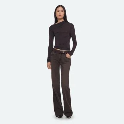 Helmut Lang Slim Bootcut Jeans In Brown