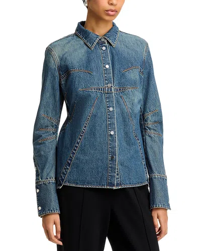 Helmut Lang Denim Bustier Shirt
