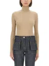Helmut Lang Slim Fit T-shirt In Beige