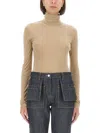 Helmut Lang Slim Fit T-shirt In Beige