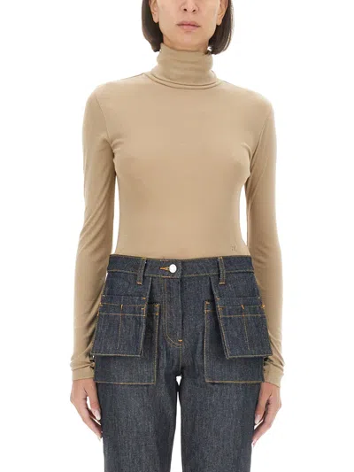 Helmut Lang Slim Fit Shirt In Beige