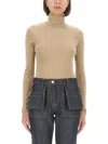 Helmut Lang Slim Fit T-shirt In Beige