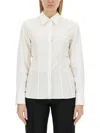Helmut Lang Cotton Slash-detail Shirt In White