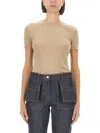 Helmut Lang Slim Fit T-shirt In Beige