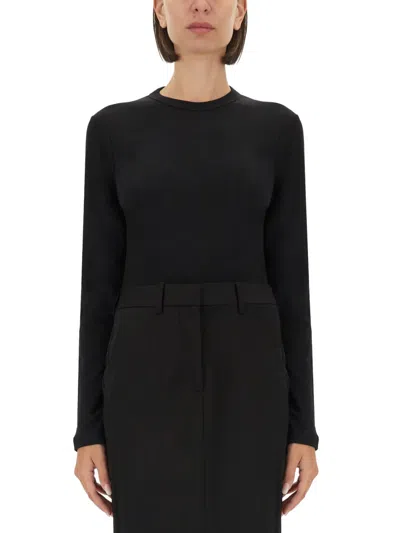 Helmut Lang Slim Fit T-shirt With Logo In Black