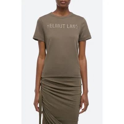 Helmut Lang Slim Logo Tee In Olive