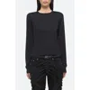 Helmut Lang Slim Long Sleeve Cotton T-shirt In Black