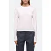 Helmut Lang Slim Long Sleeve Cotton T-shirt In White