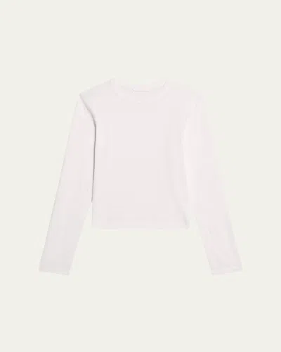 Helmut Lang Slim Long-sleeve Logo Tee In White