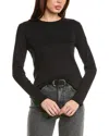 Helmut Lang Astro Crew Silky Long Sleeve T-shirt In Black