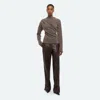 Helmut Lang Plush Slouchy Crewneck Sweater In Gray