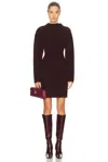 Helmut Lang Slouchy Wool-blend Mini Sweater Dress In Burgundy