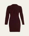 Helmut Lang Slouchy Wool-blend Mini Sweater Dress In Brown