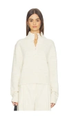 Helmut Lang Slub Button Top In White