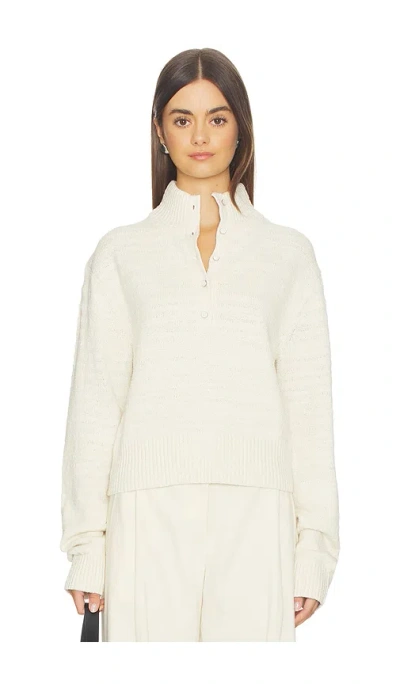 Helmut Lang Slub Button Top In White
