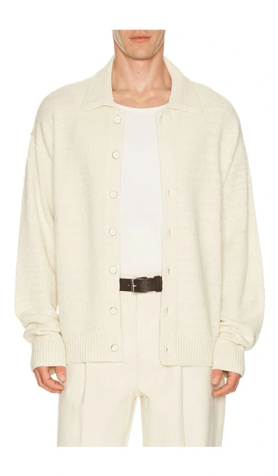 Helmut Lang Slub Wool Shirt In Brown