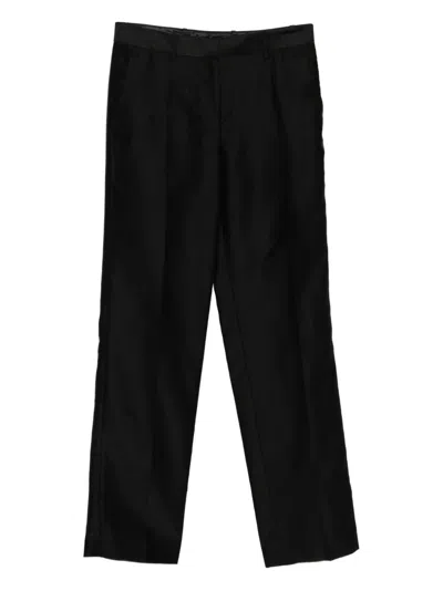 Helmut Lang Slubby Organza Trousers In Black