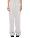 Helmut Lang Woven Cargo Pants In White