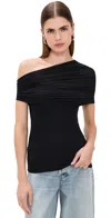Helmut Lang Soft Cloud Sash Top Black In Black
