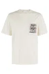 Helmut Lang Postcard Building Graphic Print T-shirt In Neutrals