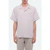 Helmut Lang Solid Camp Shirt In Purple