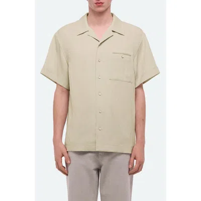 Helmut Lang Solid Camp Shirt In Brown