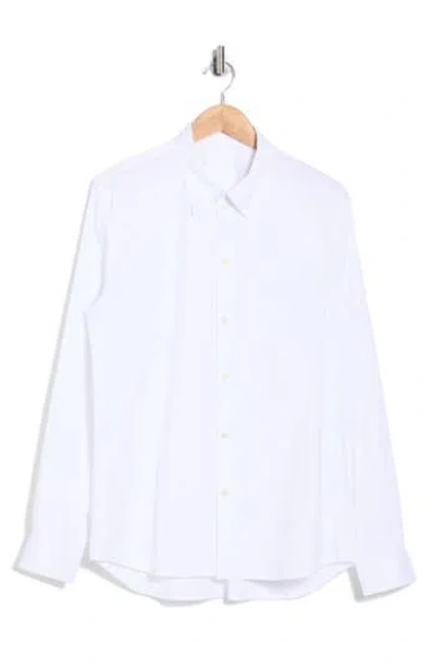 Helmut Lang Solid Stretch Button-up Shirt In White