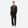 Helmut Lang Spaced Sheer Crewneck In Black
