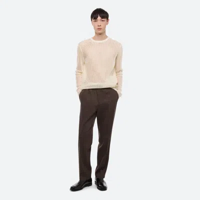 Helmut Lang Spaced Sheer Crewneck In Ivory