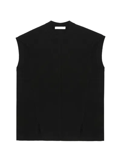 Helmut Lang Split Wool Vest In Black