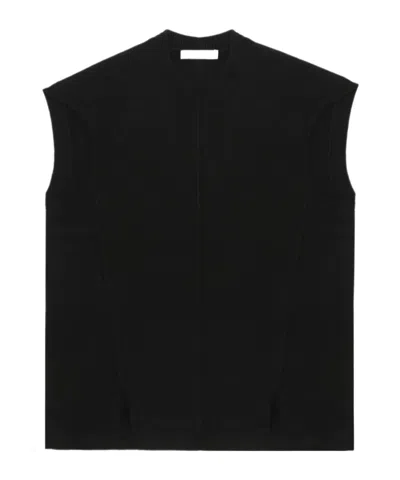 Helmut Lang Split Wool Vest In Black