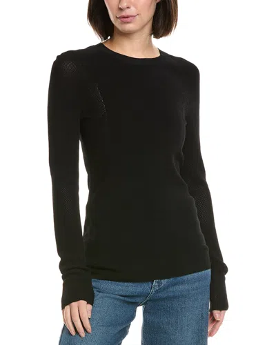 Helmut Lang Astro Crew Silky Long Sleeve T-shirt In Black
