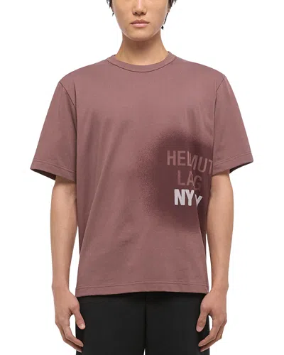 Helmut Lang Spray Relaxed Fit Graphic Logo Tee In Gray