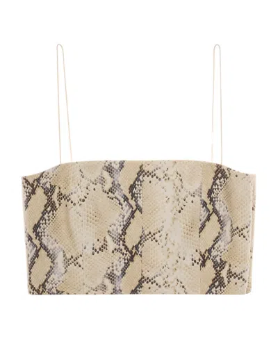 Helmut Lang Square Collar Vest In Nude