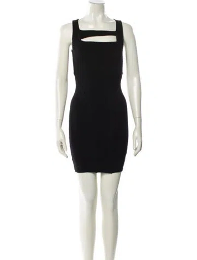 Pre-owned Helmut Lang Square Neckline Mini Dress In Black