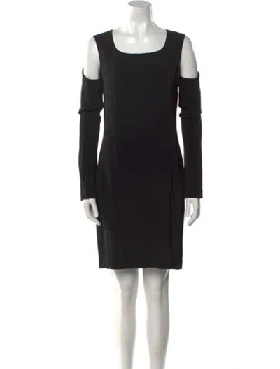 Pre-owned Helmut Lang Square Neckline Mini Dress In Black