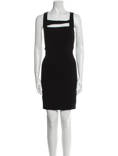Pre-owned Helmut Lang Square Neckline Mini Dress In Black